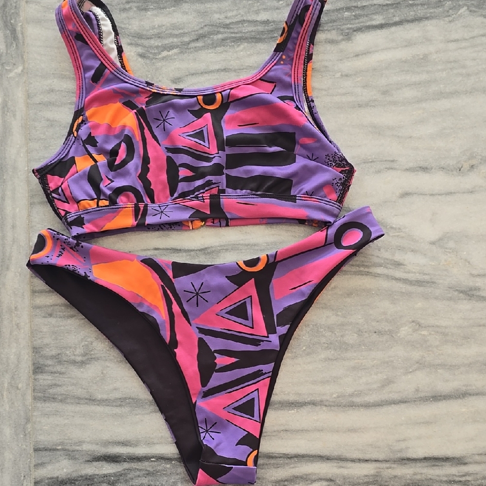 B Fresh Colorful Geometric Bikini Set